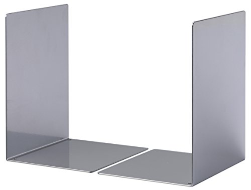 Durable Buchstütze Metall L, Set mit 2 Stück, silber, 324423 von Durable