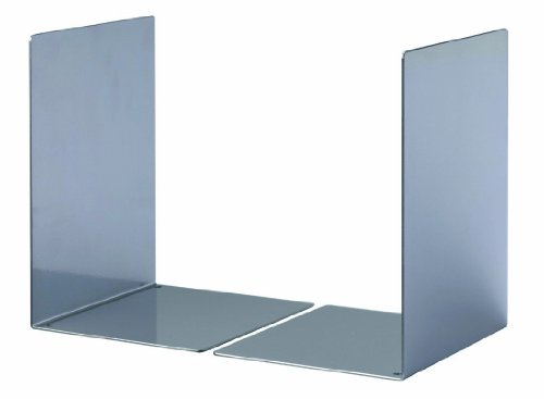 Durable Buchstütze Metall S, Set mit 2 Stück, silber, 324323 von Durable