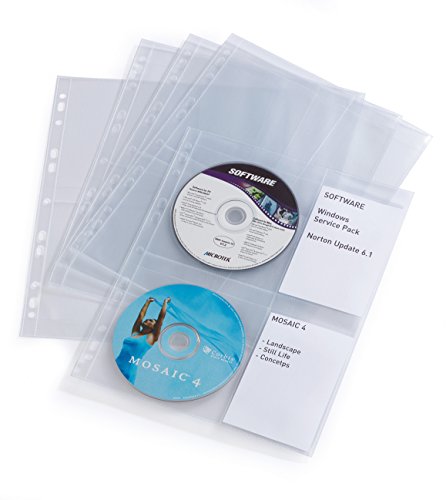 Durable CD/DVD Hüllen Cover Light M, Packung à 10 Taschen, transparent, 523819 von Durable