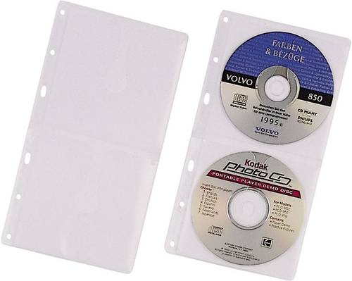 Durable CD/DVD Ordner-Hülle 520319 2 CDs/DVDs/Blu-rays Transparent 5St. von Durable
