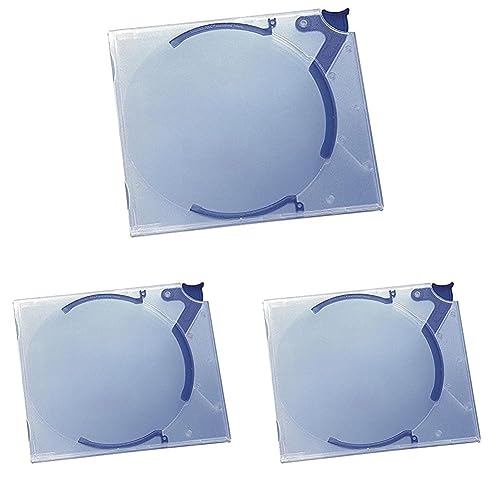 Durable CD-Hardbox QUICKFLIP Standard, für 1 CD, PP, 142x126x29 mm, transp./blau, 10 Stück, 528806 (Packung mit 3) von Durable