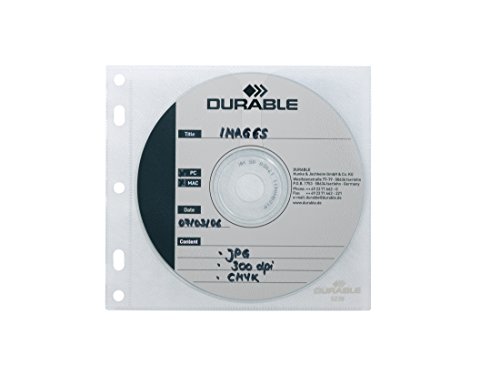 Durable CD-Hülle "CD/DVD COVER FILE", transparent, 10 Stück, 5239-19 von Durable