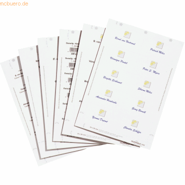 Durable Einsteckschilder 30x60mm 20 Bogen (540 Schilder) weiß von Durable