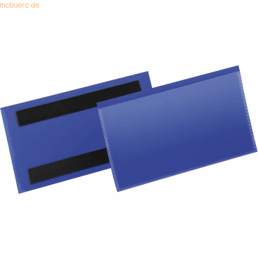 Durable Etikettentaschen magnetisch 150x67mm blau VE=50 Stück von Durable