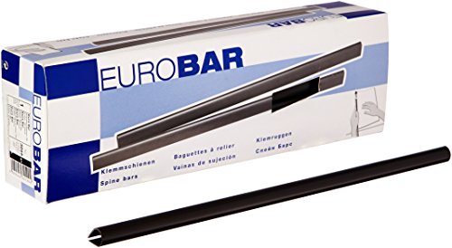 Durable Eurobar Klemmschienen für Manuell (Box mit 25 Stück, 9 mm, schwarz) von Durable