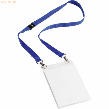 Durable Event-Namensschild A6 transparent / dunkelblaues Band VE=10 St Durable Event-Namensschild A6 transparent / dunkelblaues Band VE=10 St von Durable