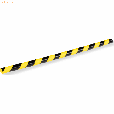 Durable Flächenschutzprofil S32R 1m selbstklebend schwarz/gelb von Durable