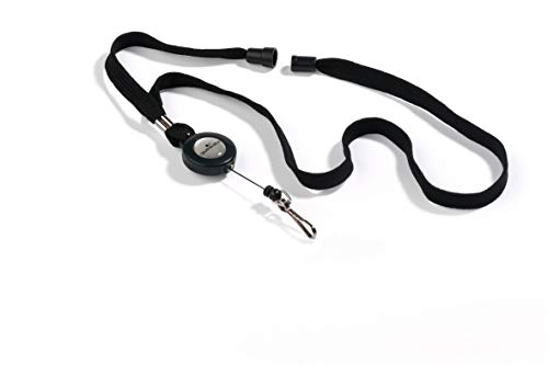 Durable Halsband mit Sicherheitsverschluss und ausziehbarem Federhaken, 10 Stück, schwarz, 822301 Durable Halsband mit Sicherheitsverschluss und ausziehbarem Federhaken, 10 Stück, schwarz, 822301 von Durable