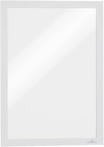 Durable Info-Rahmen Duraframe (A4, selbstklebend mit Magnetverschluss) 2 Stück, weiß, 487202 von Durable