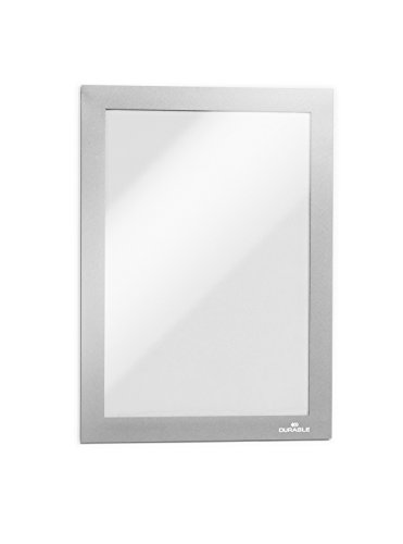 Durable Info-Rahmen Duraframe (A5, selbstklebend mit Magnetverschluss) 1 Stück, silber, 489823 von Durable