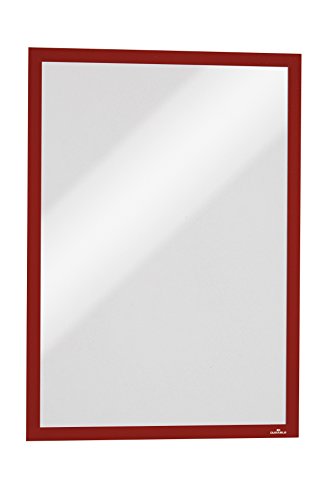 Durable Info-Rahmen Duraframe Magnetic (A3, Magnetrahmen für metallische Oberflächen) 5 Stück, rot, 486803 von Durable