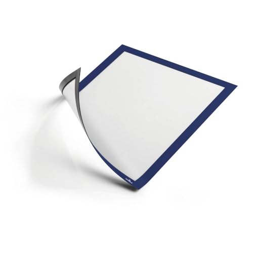 Durable Info-Rahmen Duraframe Magnetic (A4, Magnetrahmen für metallische Oberflächen) 5 Stück, dunkelblau, 486907 von Durable