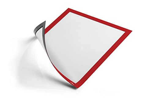 Durable Info-Rahmen Duraframe Magnetic (A4, Magnetrahmen für metallische Oberflächen) 5 Stück, rot, 486903 von Durable