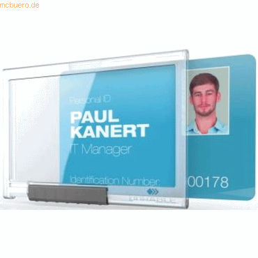 Durable Kartenhalter Push Box 54x87mm für 1 Karte VE=10 Stück schwarz Durable Kartenhalter Push Box 54x87mm für 1 Karte VE=10 Stück schwarz von Durable