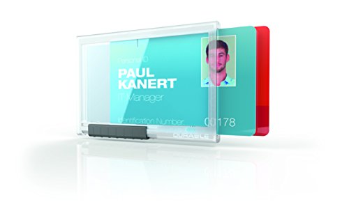 Durable Kartenhalter Pushbox Duo, 10 Stück, transparent, 892119 von Durable