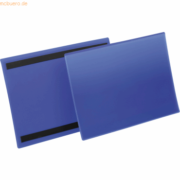 Durable Kennzeichnungstasche magnetisch A4 quer blau VE=50 Stück von Durable