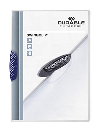Durable Klemm-Mappe Swingclip, aus PP, bis zu 30 Blatt A4, Clip dunkelblau, 25er Packung, 226007 Durable Klemm-Mappe Swingclip, aus PP, bis zu 30 Blatt A4, Clip dunkelblau, 25er Packung, 226007 von Durable