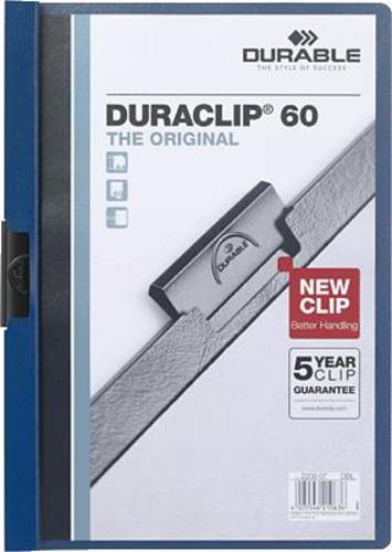 Durable Klemmmappe DURACLIP 60 - 2209 220907 DIN A4 Dunkelblau von Durable