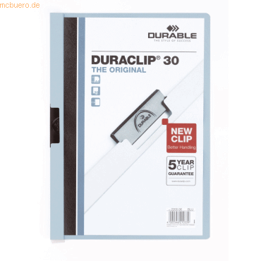 Durable Klemmmappe Duraclip Original 30 bis 30 Blatt A4 blau Durable Klemmmappe Duraclip Original 30 bis 30 Blatt A4 blau von Durable