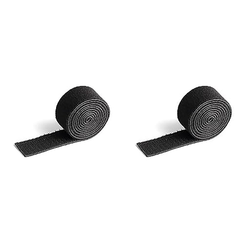 Durable Klett-Kabelbinder Cavoline Grip 30, 100 x 3 cm (L x B), schwarz, 503301 (Packung mit 2) von Durable