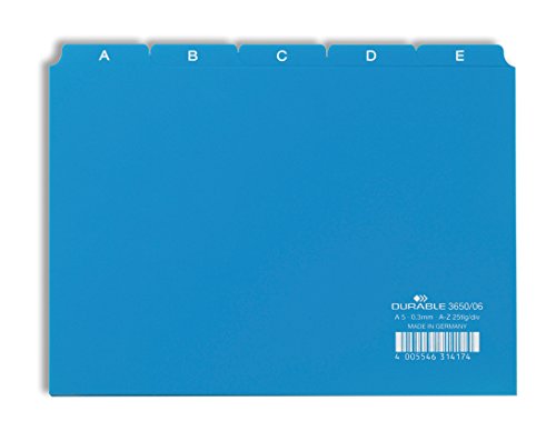 Durable Leitregister A - Z, A5 quer, 1 Stück, blau, 365006 von Durable