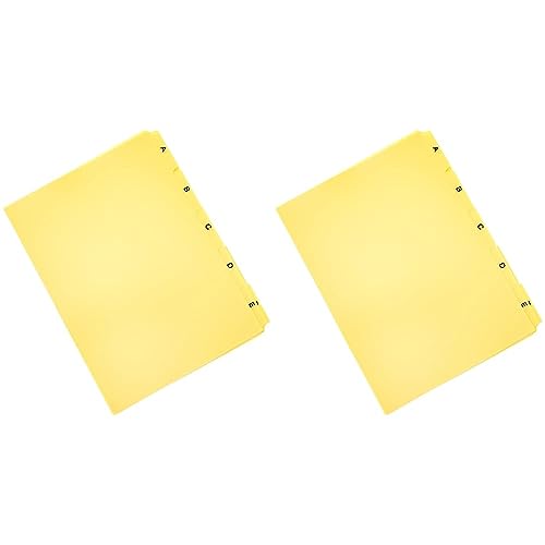 Durable Leitregister A - Z, A5 quer, 1 Stück, gelb, 365004 (Packung mit 2) von Durable
