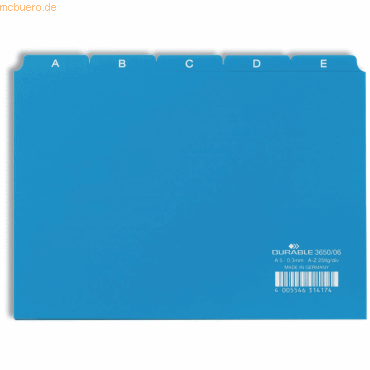 Durable Leitregister A-Z A5quer PP 25-teilig blau von Durable