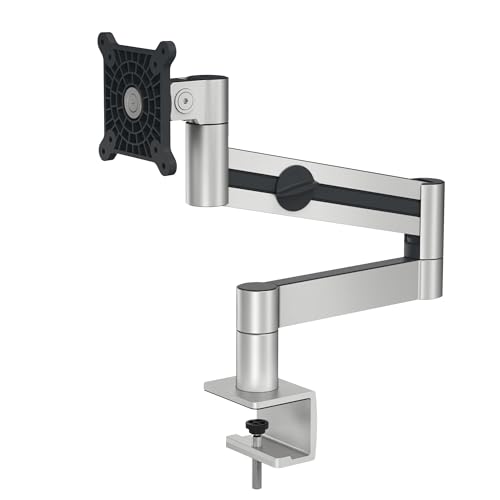 Durable Monitor Halterung mit Tischklemme, flexibler Schwenkarm 360° drehbar, für VESA Bildschirme 21-27", silber, 508323 von Durable