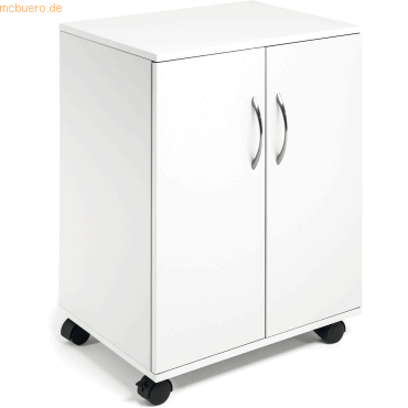 Durable Multifunktionswagen 3 Fächern, 2 Türen 528x737x400mm weiß von Durable
