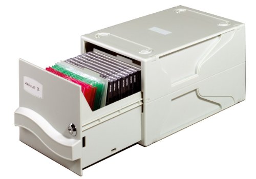 Durable Multimedia Box für CDs und Disketten, abschließbar und erweiterbar, grau, 525610 von Durable