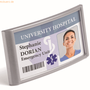 Durable Namenschild Classic 34x74mm mit Magnet VE=10 Stück silber von Durable