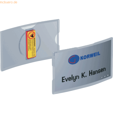 Durable Namensschild 40x75mm Acryl mit Magnet konvex VE=25 Stück Durable Namensschild 40x75mm Acryl mit Magnet konvex VE=25 Stück von Durable