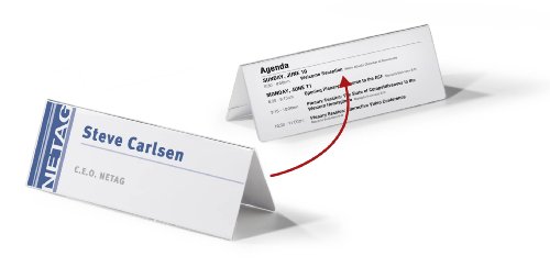 Durable Namensschild A4 Dachaufsteller (Acryl, 105/210 x 297 mm) 10 Stück, transparent, 803519 von Durable