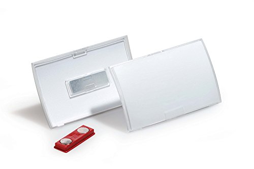 Durable Namensschild Click Fold, mit Magnet, 54 x 90 mm, 70% recycl. PP, Packung à 10 Stück, 821519 von Durable