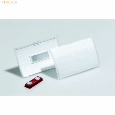 Durable Namensschild aufklappbar PP 54x90mm farblos VE=10 Stück Durable Namensschild aufklappbar PP 54x90mm farblos VE=10 Stück von Durable