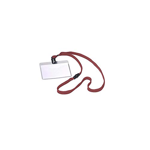 Durable Namensschild mit Textilband - mit Klemme, HxB 60 x 90 mm rot, VE 40 Stk - Akkreditierung Band Bänder Namensschild Durable Namensschild mit Textilband - mit Klemme, HxB 60 x 90 mm rot, VE 40 Stk - Akkreditierung Band Bänder Namensschild von Durable