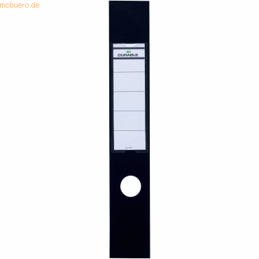 Durable Ordnerrückenschild Ordofix breit 60x390mm schwarz VE=10 Stück Durable Ordnerrückenschild Ordofix breit 60x390mm schwarz VE=10 Stück von Durable