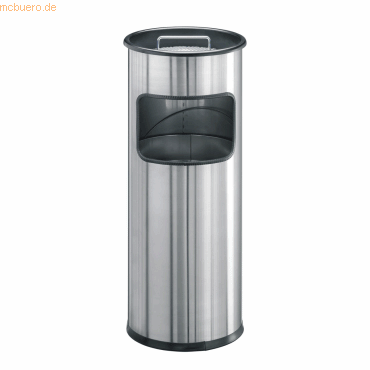 Durable Papierkorb Edelstahl mit Ascher rund 17+2l metallic silber Durable Papierkorb Edelstahl mit Ascher rund 17+2l metallic silber von Durable