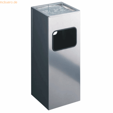 Durable Papierkorb Metall mit Ascher eckig 17+2l metallic silber Durable Papierkorb Metall mit Ascher eckig 17+2l metallic silber von Durable