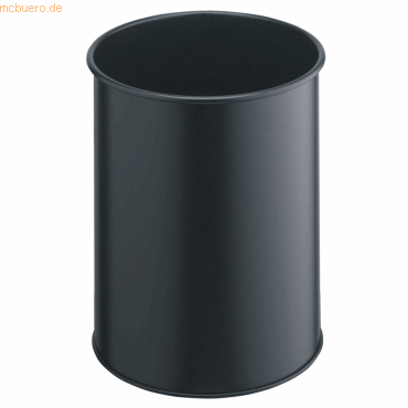 Durable Papierkorb Metall rund 15l schwarz Durable Papierkorb Metall rund 15l schwarz von Durable