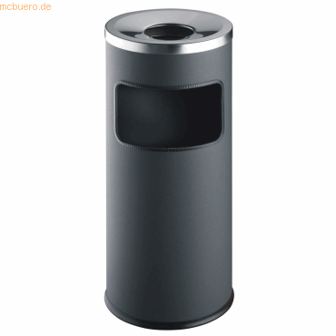 Durable Papierkorb Safe mit Ascher rund 17+2l anthrazit Durable Papierkorb Safe mit Ascher rund 17+2l anthrazit von Durable