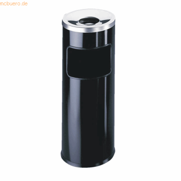 Durable Papierkorb Safe mit Ascher rund 17+2l schwarz von Durable