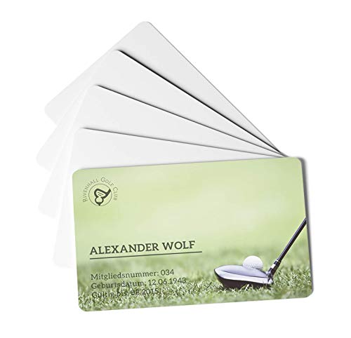 Durable Plastikkarten Duracard Standard, bedruckbare Ausweiskarten, 100 Stück, weiß, 891502 von Durable