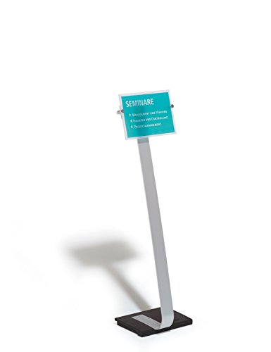 Durable Präsentationsständer Crystal Sign Stand A4, für Hoch- und Querformat, 481823 von Durable