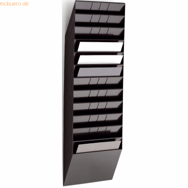 Durable Prospektspender Flexiboxx 12 A4 quer 12 Fächer schwarz Durable Prospektspender Flexiboxx 12 A4 quer 12 Fächer schwarz von Durable