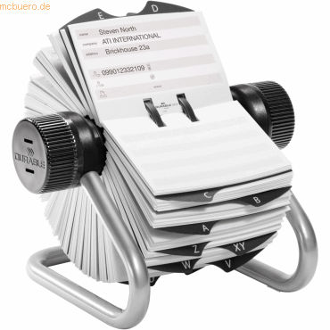 Durable Rollkartei Telindex 500 Karten 195x135x165mm silber Durable Rollkartei Telindex 500 Karten 195x135x165mm silber von Durable