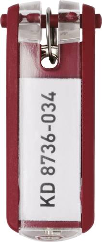 Durable Schlüsselanhänger 195703 Key Clip - 1957 Rot 6St. von Durable