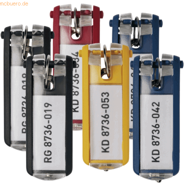 Durable Schlüsselanhänger Key Clip farbig sortiert VE=6 Stück Durable Schlüsselanhänger Key Clip farbig sortiert VE=6 Stück von Durable