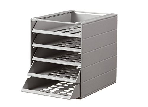 Durable Schubladenbox Idealbox Basic 5, 1 Stück, grau, 1712003050 von Durable