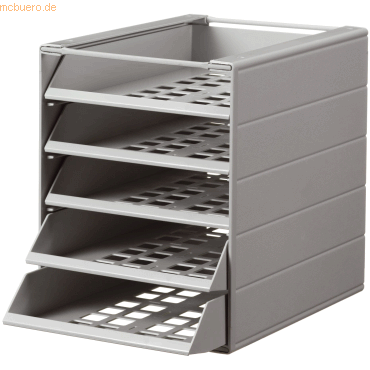 Durable Schubladenbox Idealbox Basic 5 5 Fächer grau von Durable